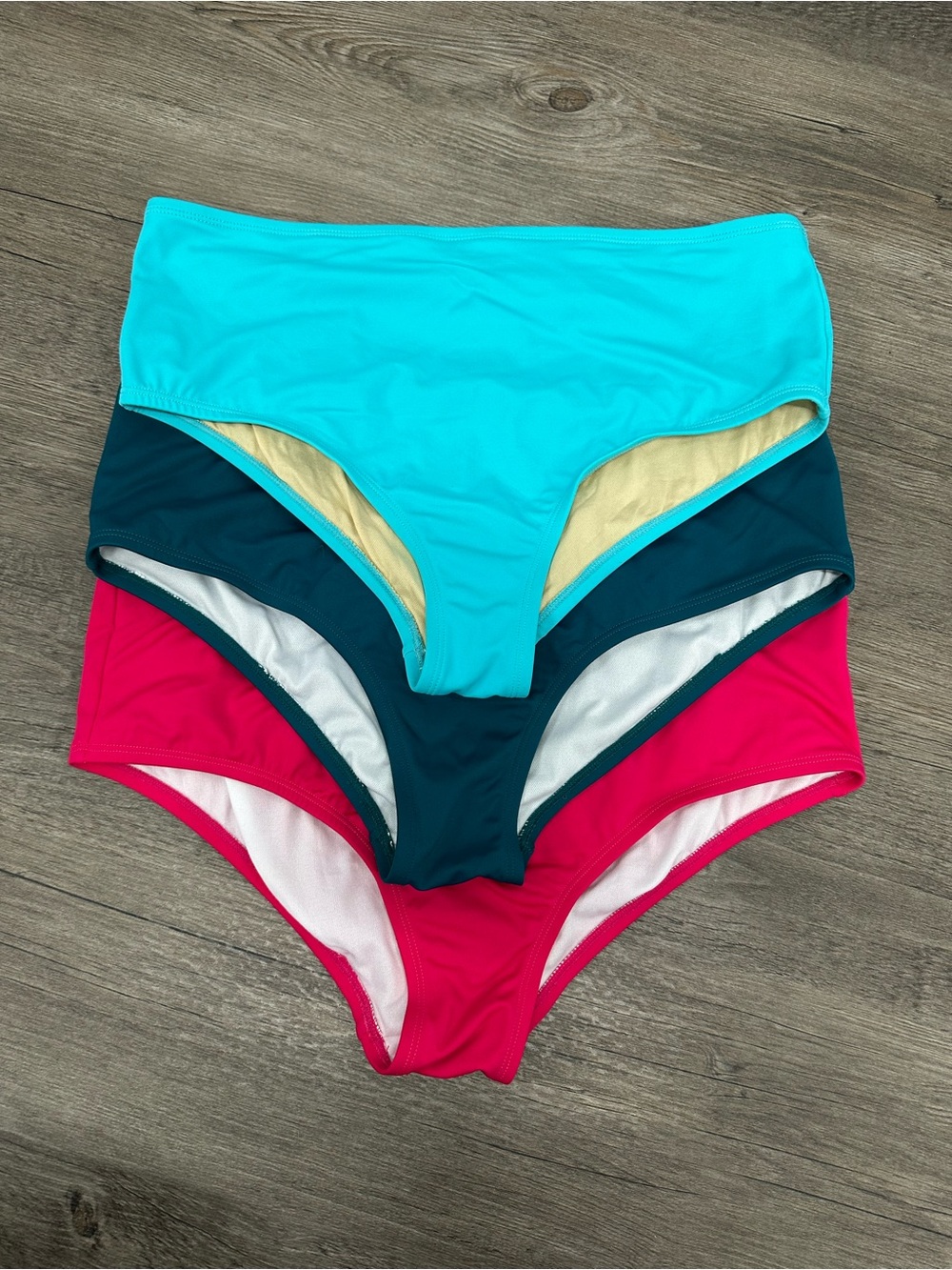Swimsuits for all lot of 3 sizes 16 women’s High-Waist Swim Bottoms teal pink